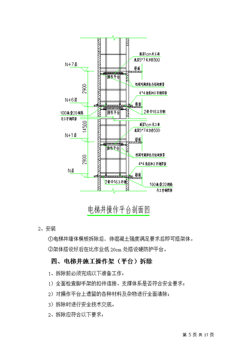 辽宁电梯井平台型号？电梯井操作平台施工方案？