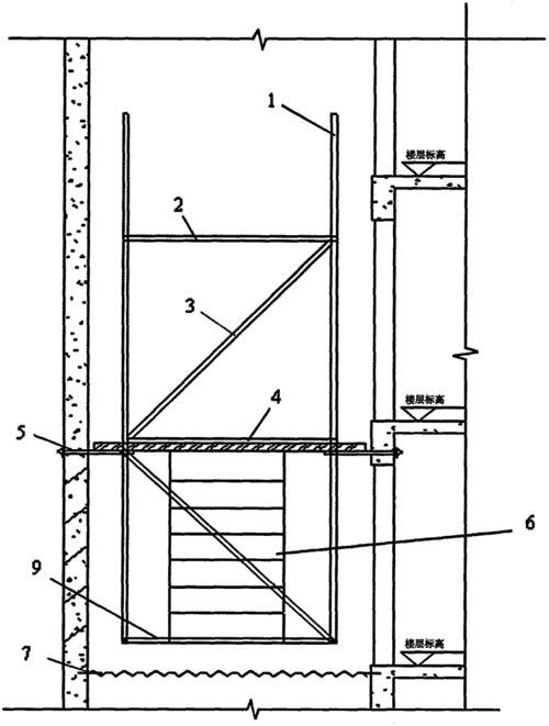 淄博工地电梯井平台型号，施工电梯井平台做法图？