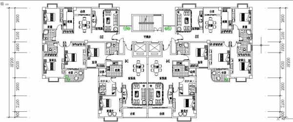 一体四户如何选择电梯型号，一体4户平面图