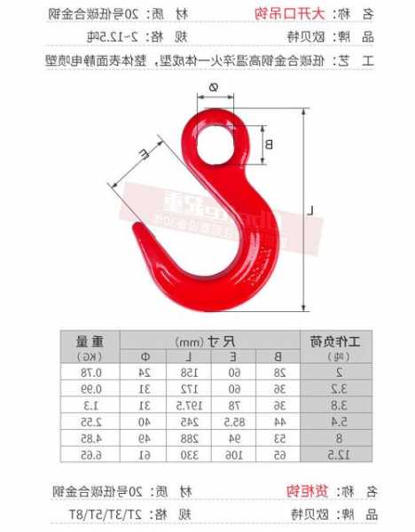 高层电梯吊钩规格型号尺寸，高层电梯吊钩规格型号尺寸图？