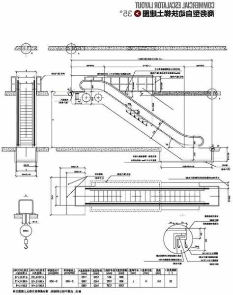 手扶电梯型号怎么查，手扶电梯平面图纸怎么看