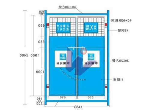 施工电梯门型号？电梯门尺寸在哪个图纸上？