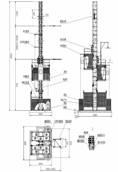 工地施工电梯电机型号，施工电梯电机结构图