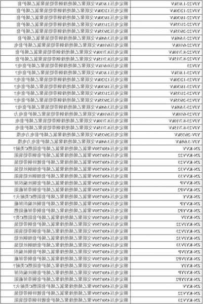 电梯升降线缆型号表格大全，电梯升降线缆型号表格大全图片！