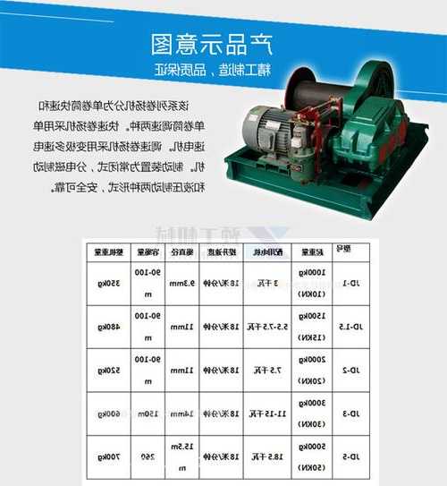 电梯卷扬机型号规格及参数？电控卷扬机的功能？