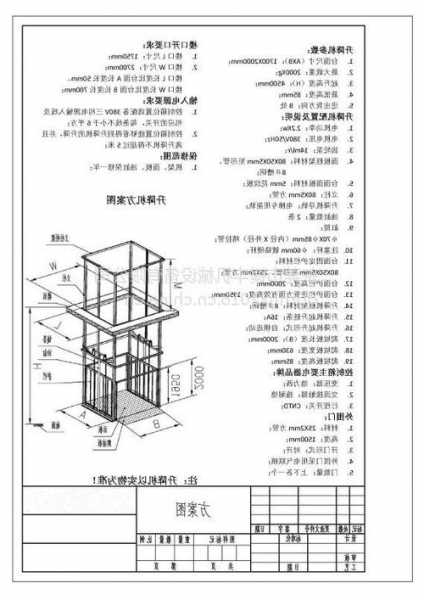 仓库电梯型号规格大全，仓库电梯安全简图！