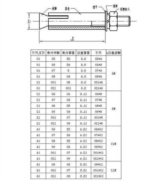 绵阳电梯膨胀螺丝型号规格，电梯安装膨胀螺丝固定？