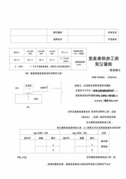 垂直电梯轨道型号规格表，电梯轨道垂直度测量方法