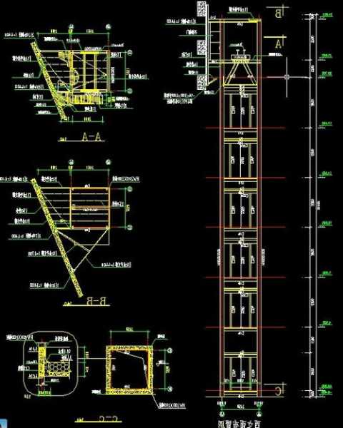 电梯井钢型号，电梯井钢结构图纸