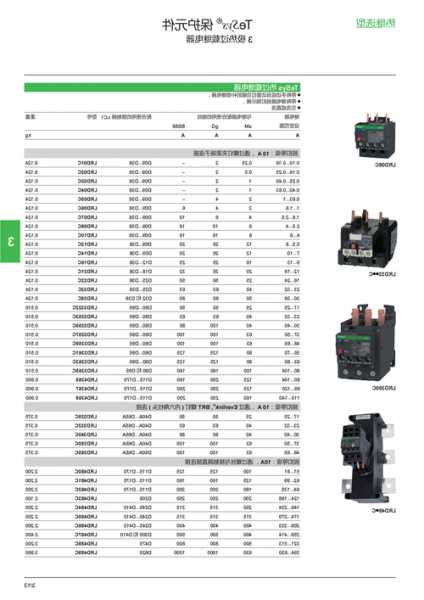 电梯热继电器型号规格表，电梯热保护继电器！