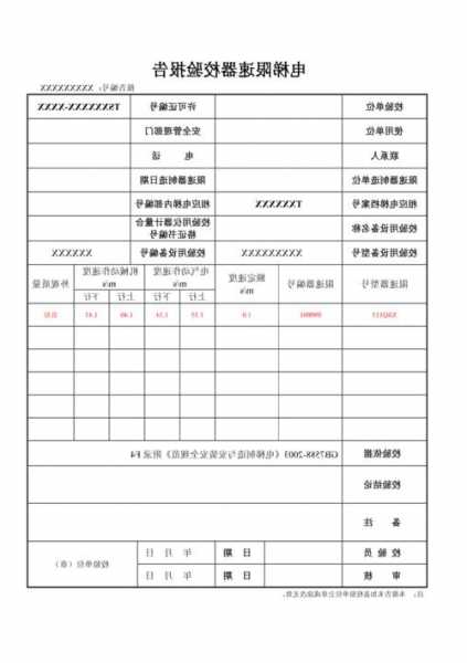 电梯限速器效验仪型号规格，电梯限速器校验报告样本！