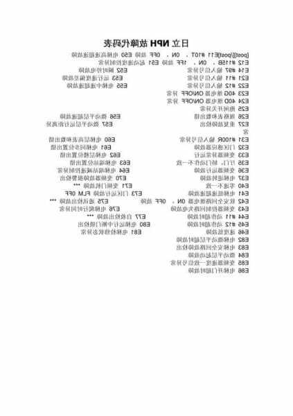 日立电梯型号nph故障代码，日立电梯nph故障11