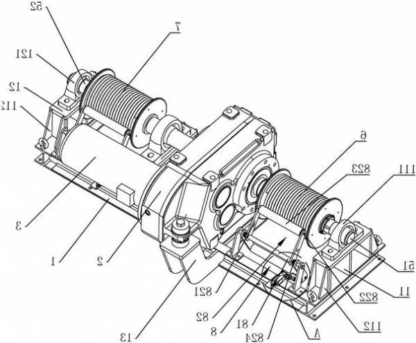 电梯用卷扬机型号，卷扬机货梯构造图
