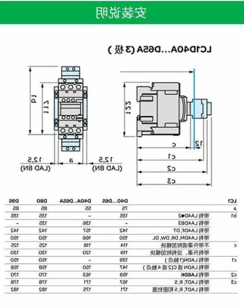 电梯接触器型号规格表图，电梯接触器的工作原理！